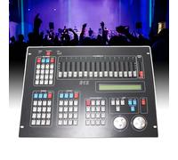 DMX Controller, DMX512 DJ Consoler, Controls Up to 32 Units + 16 Channels, Optional Music Synchronization/Manual Speed Control, Stage Lighting Controller Panel,Black