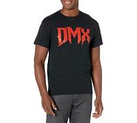 DMX Men's Standard Official Red Logo T-Shirt, Black, Large
