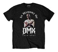 DMX T Shirt in Memory Logo Official Mens Black L
