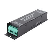 DMX512 Decoder, 4 Channel DMX Decoder DC 12V-24V Stage Lighting Controller, DMX512 LED Controller for LED Strip Light Stage Lighting