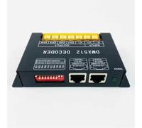 DMX512 Decoder, 4 Channel RGB RGBW LED Controller for Synchronous Lighting Control System, Stable Signal Transmission, Compact Metal Housing for Stage Party Home Use, Black