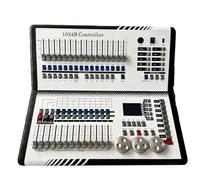 DMX512 Stage Lighting Controller, 1024-Channel Mini Console for 96 Moving Heads & LED Lights, DMX Light Controller with Built-in Graphics Engine, for DJs, Clubs, Stage Shows, Parties, Churches