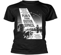 DMXQFRR Plan 9 from Outer Space 'Poster' T-Shirt Black(X-Large)