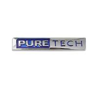 DMYQJY Car Emblems for Peugeot 2008 2013-2019, Rear Trunk Emblem Fender Emblem Badge Letters Badge Emblems Logo Badge Metal Badge Decal Stickers Replacement for Car Accessories,PURE TECH-Silver
