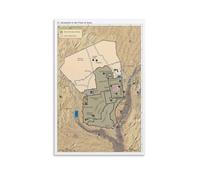 DMYTDYQK Bible Map Jerusalem at The Time of Jesus Canvas Poster Wall Art Decor Print Picture Paintings for Living Room Bedroom Decoration 12x18inch(30x45cm)