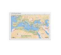DMYTDYQK Bible Map The Roman Empire Poster Canvas Poster Wall Art Decor Print Picture Paintings for Living Room Bedroom Decoration 16x24inch(40x60cm)
