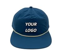 DMZAQYW Custom Logo Running Snapback Cap Flat Edge Soft Top Summer with Rope Blank Trucker Cap Color7,M