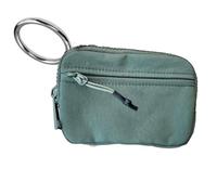 DMZHAOBC The Iris' Wallet, The Iris' Card Wallet Keychain Wallet, Women's Waterproof Nylon Keychain Wallet, Zip Card Case with ID Window, Women's Portable Wallet, One Color, Green