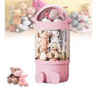 DMZHAOBC Vertical Toy Storage Tube, Stuffed Animal Storage Tube, PET Transparent Stuffed Animal Zoo Organizer, Toy Display Bucket with Lid for Living Room, Bedroom(Pink,65cm/25.59in)