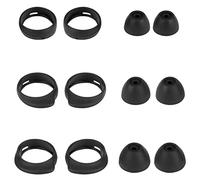 DMZHY Earbud Tips Replacement Compatible with Galaxy Buds SM-R170, 3 Pairs S/M/L Black Silicone Earbuds and Wingtips