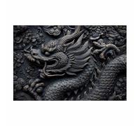 DMZPKZB Black And White Abstract Wall Art dragons pattern Modern Artwork, Wall Decoration,For Living Room, Bedroom, Office Decor(black and white)-30x45cm Unframed