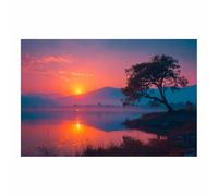 DMZPKZB Nature Canvas Wall Art Decor Teton Valley Stream Landscape Poster,For Office, Bedroom,Bathroom,Living Room,Corridor,Classroom,for Home Decoration(Multicolor)-50x70cm Unframed