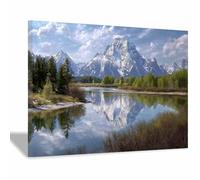 DMZPKZB Scenery Canvas Wall Art Zion Canyonse opinion Mural decor,Modern Print Artwork,for Office,Bedroom,Bathroom,corridor,Living Room for Room Decoration(Multicolor)-30x45cm Framed