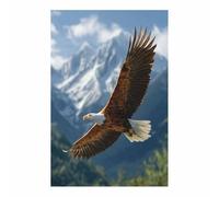 DMZPKZB Wildlife Canvas Pictures Wall Art Bald Eagles in Flight large wall decor,Home Decor mural, For living room, bedroom, corridor, office, bathroom(Multicolor)-30x45cm Unframed