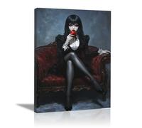 DMZPKZB Woman Painting Poster Sexy woman Canvas Wall Art Prints Picture,Figures Scenery Art Abstract Sexy Girl,For Bedroom Living Room Bathroom(black)-30x45cm Framed