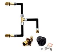 DN Autogas Parts LPG Bayonet Filling Point Adaptor with Two Gas Bottle Pol Swivel Refill Adapters, Pipe and Black Housing Box 5 Meters