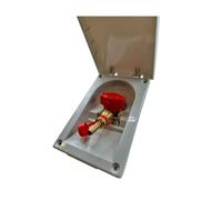 DN Autogas Parts LPG External Gas Outlet Socket White RAL 9010 - Quick Release Coupling for Caravan Motorhome Campervan BBQ