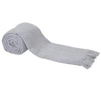 DN COLLECTION Cotton Throw For 2 Seater Sofa Settee 175 x 250 cm Reversible Silver Bed Waffle Throw Double Size (Honeycomb Silver, 70" x 100" (175 x 250 cm))