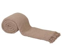 DN COLLECTION Cotton Throw For 3 Seater Sofa 225 x 250 cm Reversible Beige Bed Waffle Throw King Size (Honeycomb Beige, 90" x 100" (225 x 250 cm))