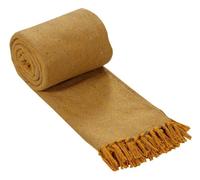 DN COLLECTION Cotton Throw For 4 Seater Sofa 250 x 385 cm Reversible Mustard Grey Bed Throw Super King Size (100" x 155" (250 x 385 cm), Herringbone Mustard Grey)