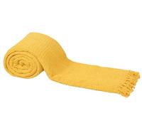 DN COLLECTION Waffle Cotton Throw For 4 Seater Sofa 250 x 385 cm Reversible Mustard Bed Throw Super King Size (100" x 155" (250 x 385 cm), Honeycomb Mustard)