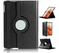 DN Technology Case For Samsung Galaxy Tab S8 Plus / S7 FE / S7+ 12.4 inch Multi Angle 360° Rotating Smart Folio Protective Tablet Cover with S Pen Holder (BLACK)