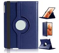 DN Technology Case For Samsung Galaxy Tab S8 Plus / S7 FE / S7+ 12.4 inch Multi Angle 360° Rotating Smart Folio Protective Tablet Cover with S Pen Holder (BLUE)