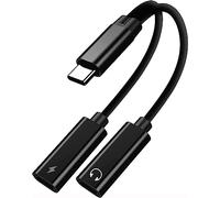 DN-Technology For Google Pixel 10a 10/10 Pro/10-Pro XL/9a/9/9-Pro/8A/8/8-Pro/7A/7/7-Pro/6A/6/6 Pro USB-C to Dual USB C Audio Type-C Connector for Headphone and Charging Adapter Splitter 2in1 Aux Cable