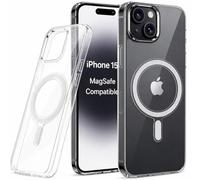 DN-Technology For iPhone 15 Case Clear Magnetic [Compatible with MagSafe] [Non-Yellowing] [Shockproof] Protective Anti-Scratch Slim Transparent Phone Cover 6.1 inch