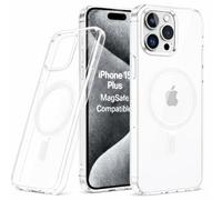 DN-Technology for iPhone 15 Plus Case Clear Magnetic [Compatible with MagSafe] [Non-Yellowing] [Shockproof] Protective Anti-Scratch Slim Transparent Phone Cover 6.7 Inch TPU Silicone
