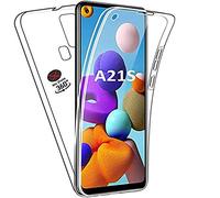 DN-Technology Galaxy A21s case for Samsung A21S case TPU Transparent slim| Clear Case | 360 Coverage | Full Body Cover | Front + Back Protection | Slim Design | Front & Back Cover (Clear)