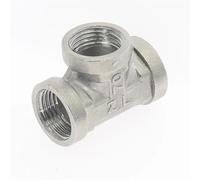 DN15 1/2 BSP Female Male Thread Tee Type Stainless Steel Butt Joint Adapter