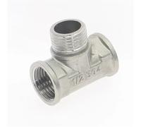 DN15 1/2 BSP Female Male Thread Tee Type Stainless Steel Butt Joint Adapter