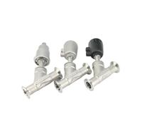 DN15 20 25 32 40 50 Tri Clamp Y Shaped 304 Stainless Steel Pneumatic Actuated Angle Seat Valve Steam Gas Oil Water(DN20-K50.5mm,BSPT SS304_B_Close)