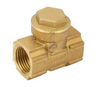 DN15 Brass One Way Automatic Swing Check Valve for Water Oil Acidic Media - Durable Brass Construction, Prevents Backflow, Ideal for Pipelines