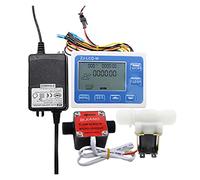 DN15 Digital Display Flow Meter Flow Quantitative Controller 1/2" Gear Sensor Solenoid Valve Use To Control And Display Liquid Flow Waterproof Rating