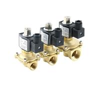 DN15 DN20 DN25 1/2" 3/4" 1" Normally Open Brass Solenoid Valve with NBR/FKM Seal AC220V DC12V DC24V for Water Gas Oil Air(DN25_AC220V)