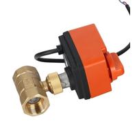 DN15 DN20 DN25 Brass Electric Ball Valve Motorized 2-Wire with Manual Switch 1Pcs(1-1/4",12VDC)