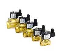 DN15 DN20 DN25 Brass Electric Solenoid Valve Normally Closed Pneumatic for Water Oil Air 12V 24V 220V IP65 1Pcs(Ac220v,DN20)