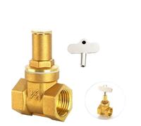 DN15 DN20 DN25 Brass Gate Valve with Lock Inside The Triangle Key Water Pipe Meter 1Pcs(1/2")
