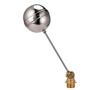 DN15 DN20 DN25 Brass/Stainless Steel Float Valve Quick-Open Floating Ball Control Ceramic Core for Water Tower/Cistern(201ss Type,DN25)