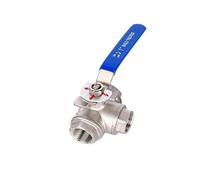 DN15 DN20 DN25 DN32 DN40 DN50 Sainless Steel Three Way Ball Valve L Type T Type 304 Internal Threaded Manual Valve(DN50,T Type)