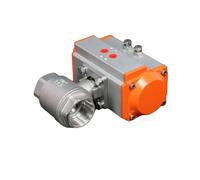 DN15 DN20 DN25 DN32 DN40 DN50 Two Piece High Platform Pneumatic Ball Valve Stainless Steel Q611F-16P Double Acting Cylinder(3/8")