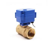 DN15 DN20 DN25 Motorized Ball Valve 2-Way Brass Electric 2-Wire Actuator with Full Port 1Pcs(1/2",DC24V_CR01)