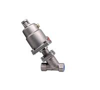 DN15 DN20 DN25 Stainless Steel Pneumatic Actuator Angle seat Valve Pneumatic seat Valve 16bar for steam Gas Oil Normally Closed(Dn40,Double Acting)