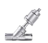 DN15-DN50 Welding Y Shaped Angle Seat Valve, Quick Release Clamp Type Pneumatic Angle Seat Valves 1pc(DN40 (OD-47mm),Type-A_Double Acting)