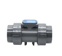 DN15-DN80 Digital LCD Display Turbine Flow Meter PVC Pipe Liquid Water Gauge Flow Meter for Farm/Garden Irrigation Turbine Flowmeter(DN80)