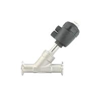 DN15 Female Normally Closed Angle Seat Valve, 1/2inch 3/4inch 1inch BSPT Steel Pneumatic Seat Valve 1pc(1inch,Plastic Head_Double Acting)