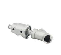 DN15 Female Normally Closed Angle Seat Valve, 1/2inch 3/4inch 1inch BSPT Steel Pneumatic Seat Valve 1pc(1inch,Stainless Head_Double Acting)