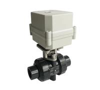 DN15 PVC Normal Close/Normal Open Valve TF15-P2-C BSP/NPT 1/2'' AC110V-230V 10NM On/Off 15 Sec Metal Gear(B1sp,AC-CR502 NORMALLY OPEN)